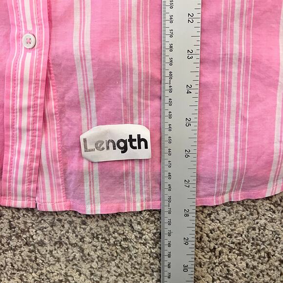 Talbots Womens M Preppy Coastal Old Money Classic Office Striped Button Up Shirt - Picture 9 of 9